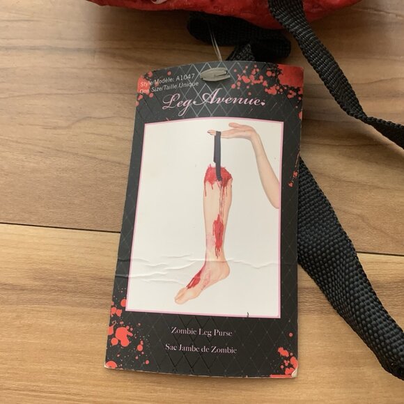 Zombie Leg Handbag Life Size Latex Bag Cosplay Goth Halloween New - Picture 8 of 9